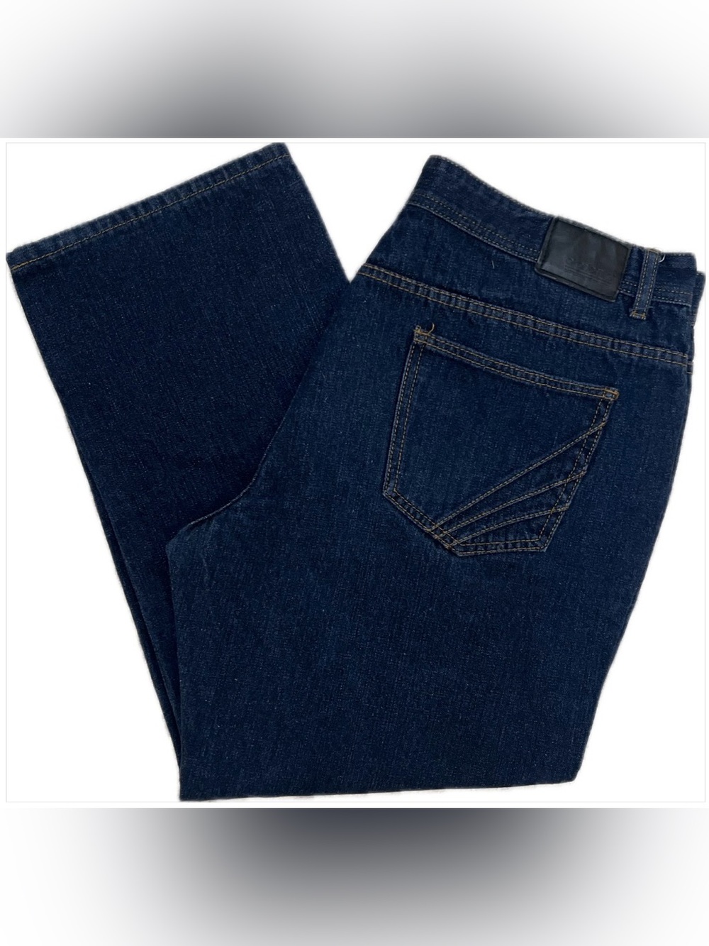 Akademiks Men's Dark Wash Relaxed Fit Jeans - 40x32 - Urban Streetwear - Y2K